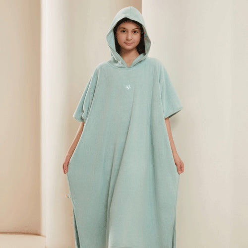 كابا سادة  مخيوط من الجانبين (12-16 سنة) -تركواز