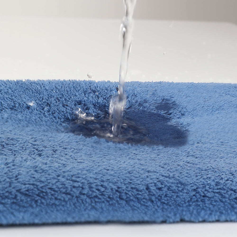 منشفة رضيع بقبعة (0-2 سنوات) - ازرق