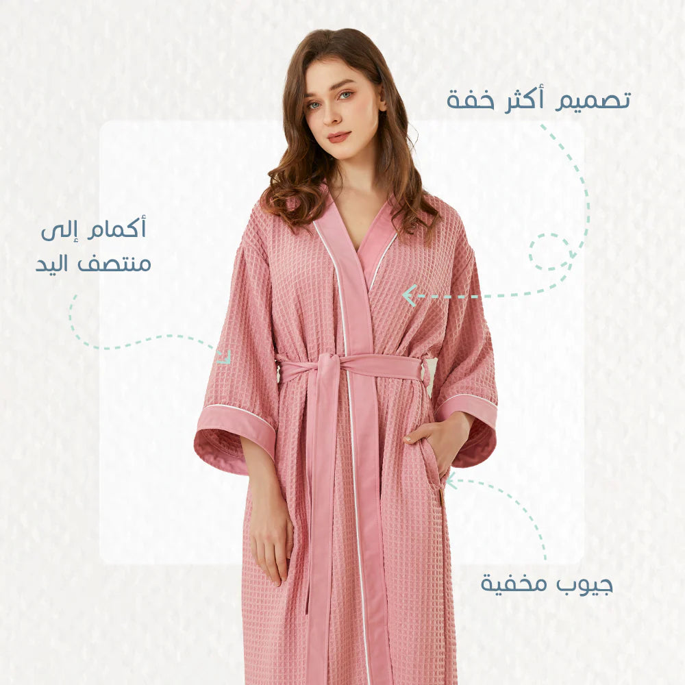 روب حمّام مقاس XL بلون وردي