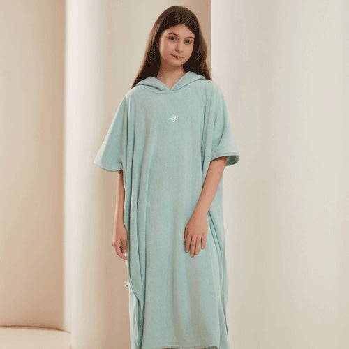 كابا سادة  مخيوط من الجانبين (12-16 سنة) -تركواز